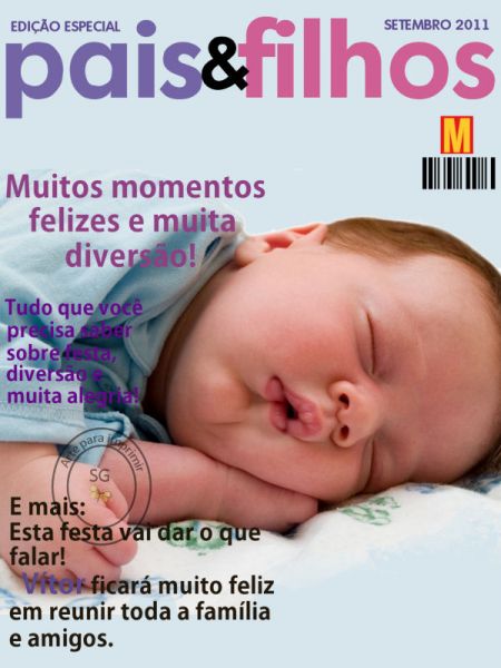 Convite Capa de Revista Pais & Filhos