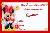 Convite Infantil Minnie Vermelha